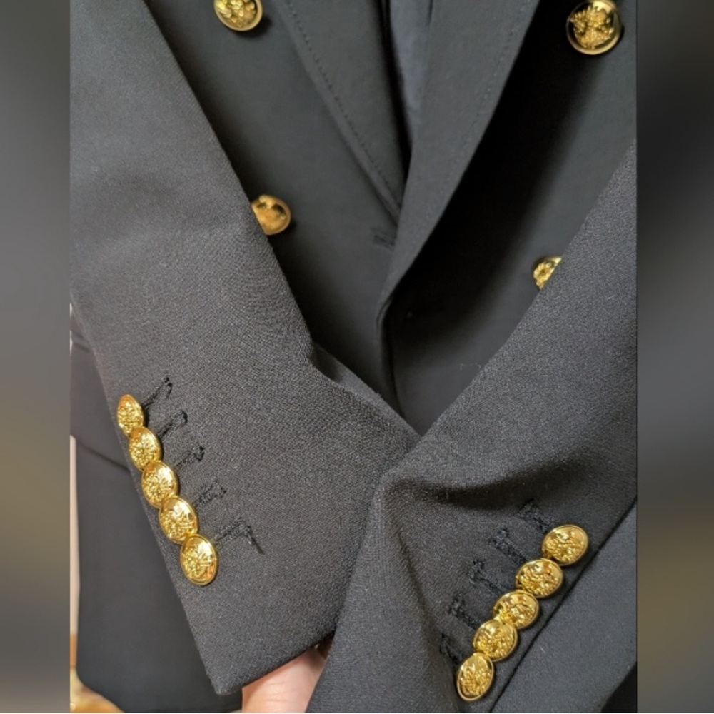A. L.C. Sedgwick I| Double Breasted Blazer Black Gold - Size O - ALC Jacket - Picture 3 of 11